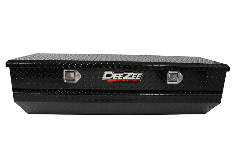 DZ8556FB – DEE ZEE Tool Box, Chest Single Lid Diamond Tread Black Gloss Powder Coated Aluminum 56 Inch Length x 19 In...
